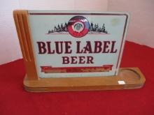Northern Brewing Co. Blue Label Beer Reverse Painted Advertising Display