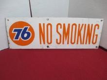 76 Gas Station "No Smoking" Porcelain Sign