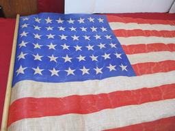 48-Star NOS Fine Mesh American Flag-A