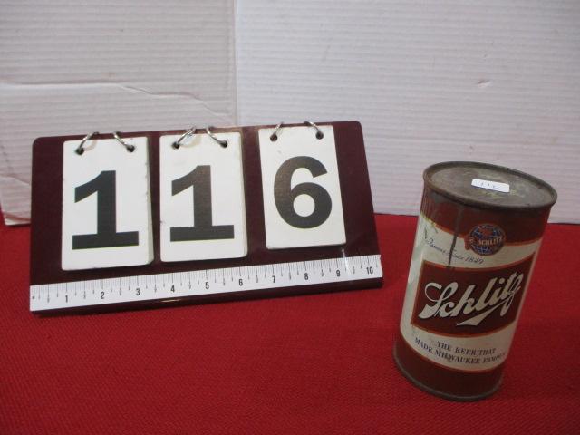 Schlitz Beer Flattop Advertising Can