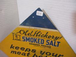 Old Hickory Smoked Salt Advertising Fan Pull