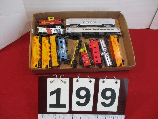 Mixed HO Scale Model Railroading Cars-A