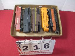 Mixed HO Scale Model Railroading Engines