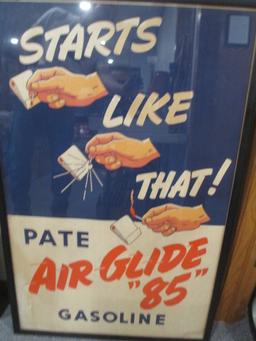 *SPECIAL ITEM-RARE Framed PATE Air Glide "85" Poster