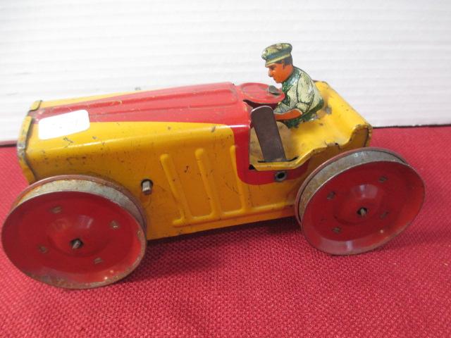 Vintage Marx Tin Litho Keywind Jumpin Jeep