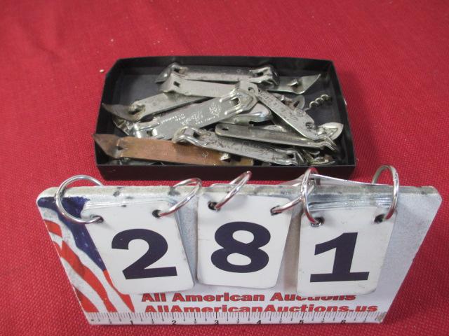 Mixed Bottle Opener/Church Key Advertising Lot