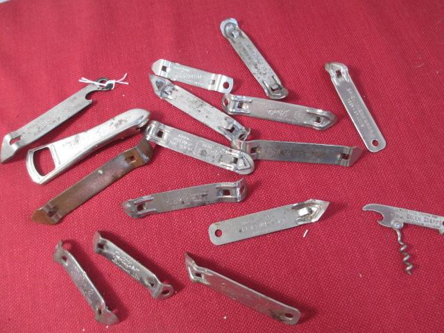 Mixed Bottle Opener/Church Key Advertising Lot