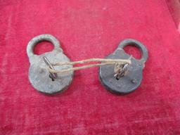 Pair of Vintage Locks w/ Keys