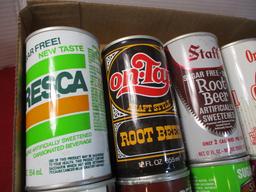 Mixed Advertising Soda/Pop Flat Top Cans-Lot of 12