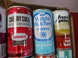 Mixed Advertising Soda/Pop Flat Top Cans-Lot of 12