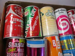 Mixed Advertising Soda/Pop Flat Top Cans-Lot of 17