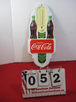 2009 Coca-Cola Tin Litho Advertising Thermometer