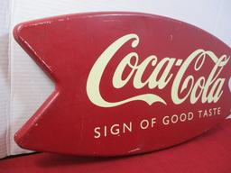 1996 Coca-Cola Fishtail Advertising Sign