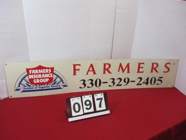 Farmer's Insurance Group Metal Advertising Sign