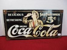 1992 Coca-Cola Porcelain Enameled Advertising Sign