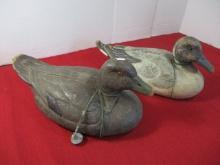 Pair f Paper Mache Duck Decoys