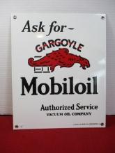 Mobiloil Gargoyle Porcelain Enameled Advertising Sign