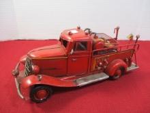 Novelty Tin Pumper Fire Truck