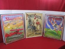 Mixed Reproduction Advertising Posters-Lot of 3