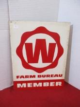 Original Farm Bureau Tin Advertising Sign