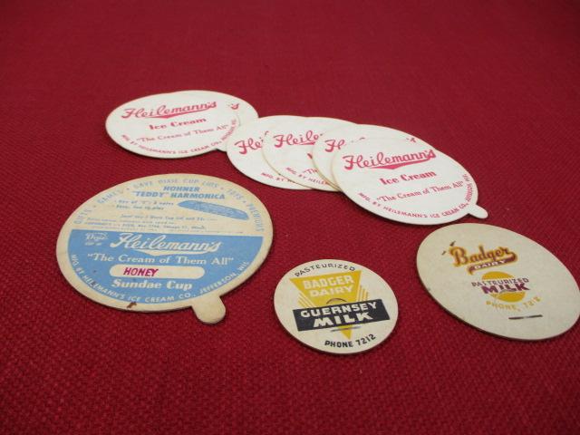 Vintage Dairy Caps Mixed Lot