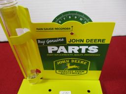 Vintage John Deere Parts Rain Gauge with Recorder