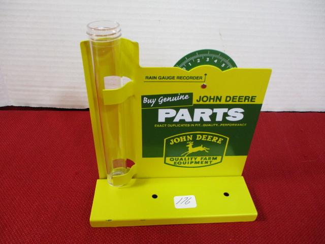 Vintage John Deere Parts Rain Gauge with Recorder