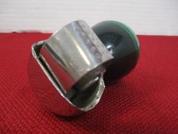 Green Metallic Vintage Stars Steering Wheel Knob