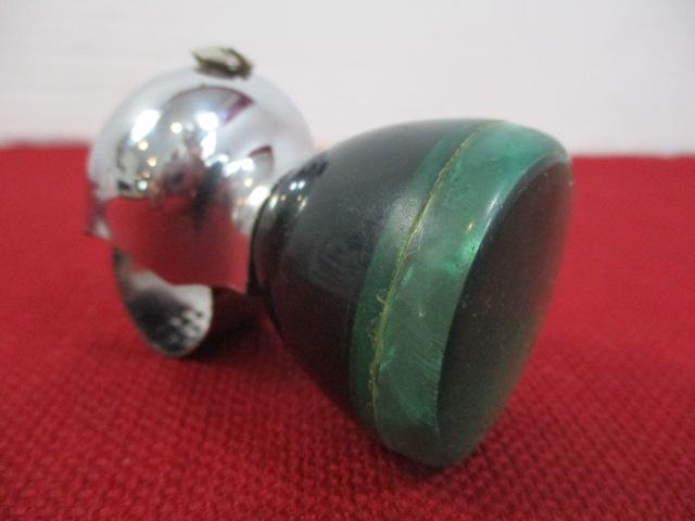 Green Metallic Vintage Stars Steering Wheel Knob