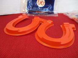 Vintage Gulf No Nox Gasoline Advertising Premium Horseshoes-Pair-A