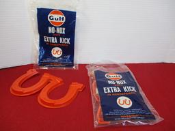 Vintage Gulf No Nox Gasoline Advertising Premium Horseshoes-Pair-A