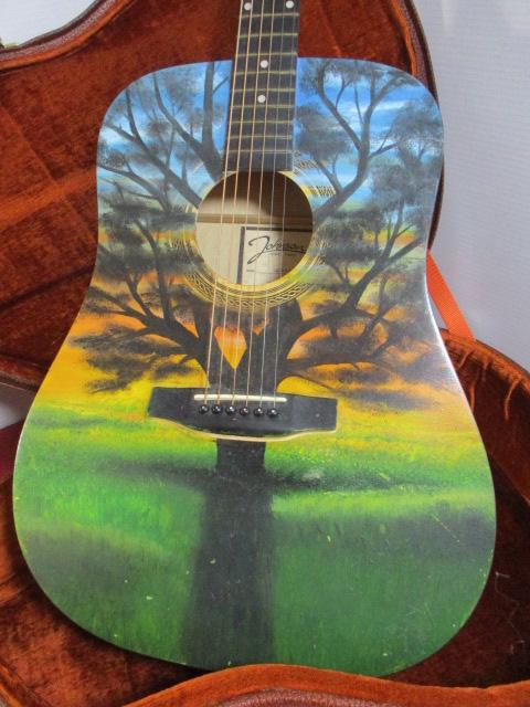 Hand Painted Two-Sides Acoustic Guitar