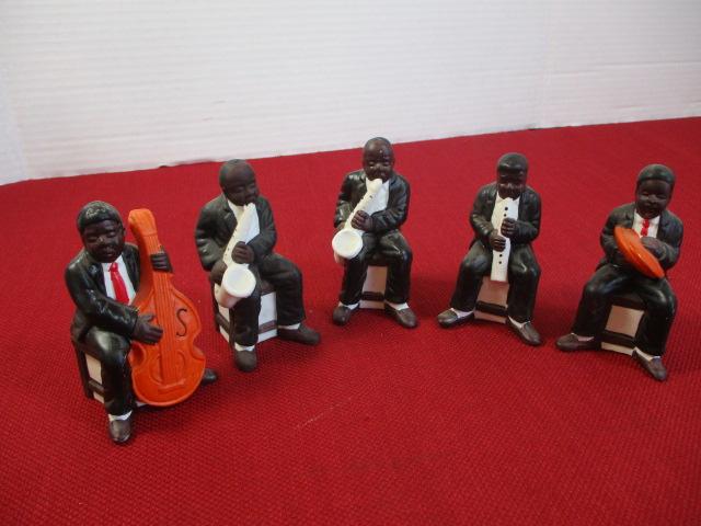 Porcelain Figural 5 Piece Blues Band