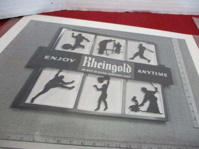 Rheingold Lager Beer Vintage Advertising Photos-Lot of 4