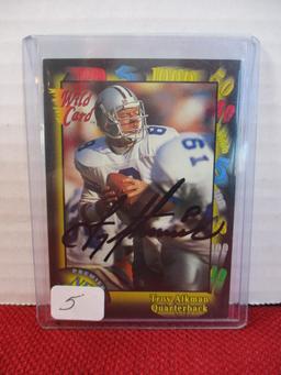 Troy Aikman Autographed Trading Card