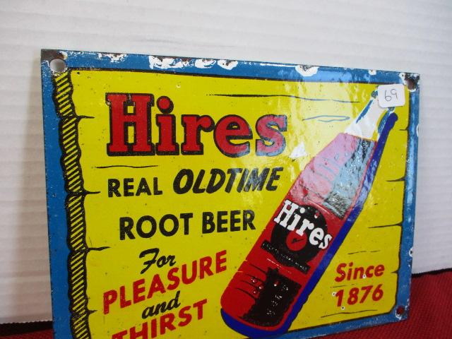 "Hires" Porcelain Advertising Sign