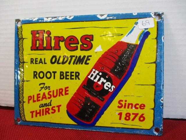 "Hires" Porcelain Advertising Sign