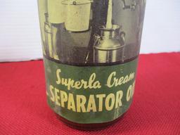 Superla Cream Separator Oil Advertising Paper Label Bottle