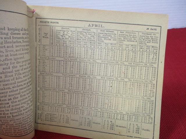1912 Dr. Morse Indian Root Pills Almanac