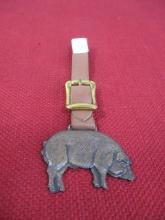 Die Cut Durock Hog Advertising Watch FOB by Hoover in Peru, IL