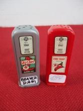 Fire Chief/Sky Chief Gasoline Advertising Salt & Pepper Shaker Set-Beaver Dam, WI