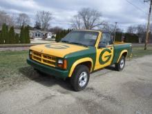 1989 Dodge Dakota Green Bay Packer Themed Factory Convertible Pick Up Truck-Only 2482 Produced