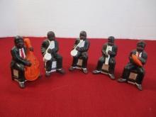 Porcelain Figural 5 Piece Blues Band