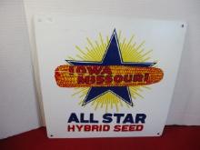 Iowa Missouri All Star High Bred Metal Advertising Sign