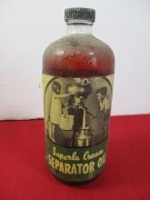 Superla Cream Separator Oil Advertising Paper Label Bottle