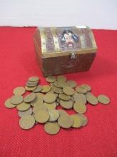 Unsorted Wheat Pennies-Lot of 54