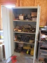 Metal Cabinet w/ Contents