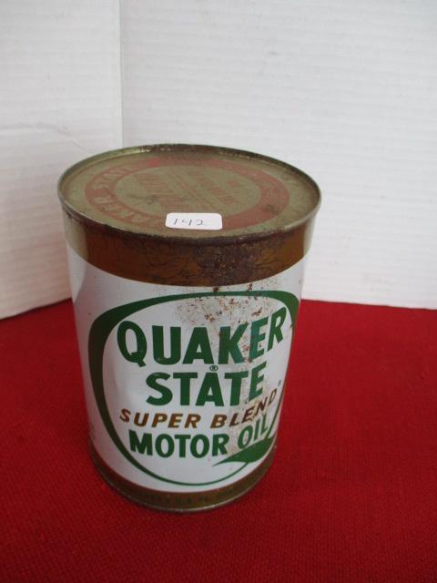 Quaker State Super Blend1 Quart Advertising Can w/ Contents-C