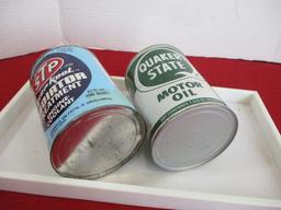 Pair of Metal 1 Quart Advertising Oil Cans