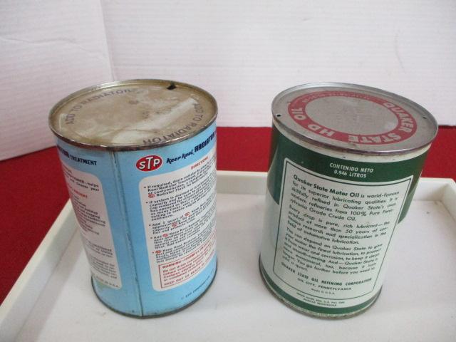 Pair of Metal 1 Quart Advertising Oil Cans